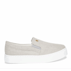 TENIS SLIP ON TECIDO GANTE NATURAL - SANTA LOLLA